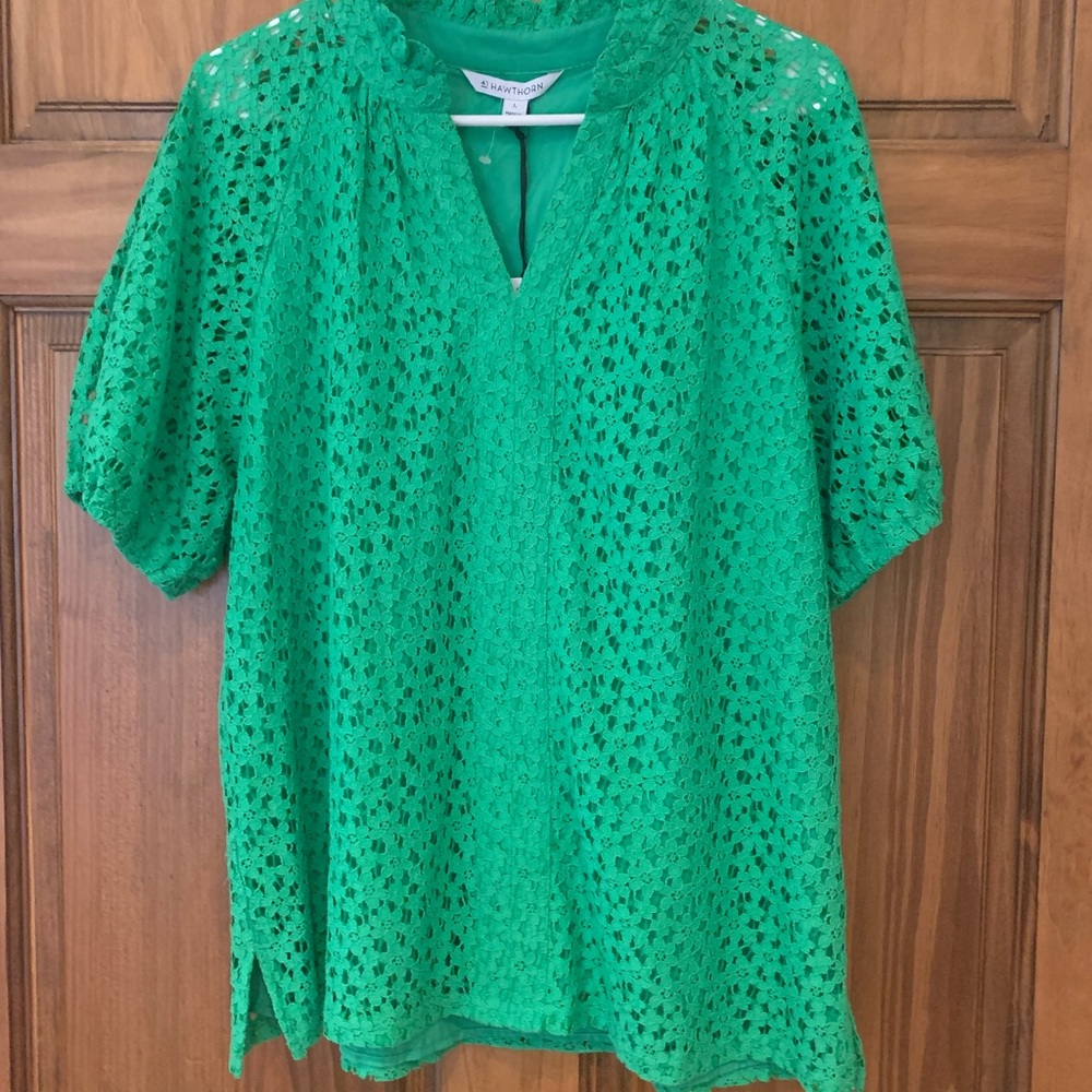 41 Hawthorn Emerald Lace Blouse